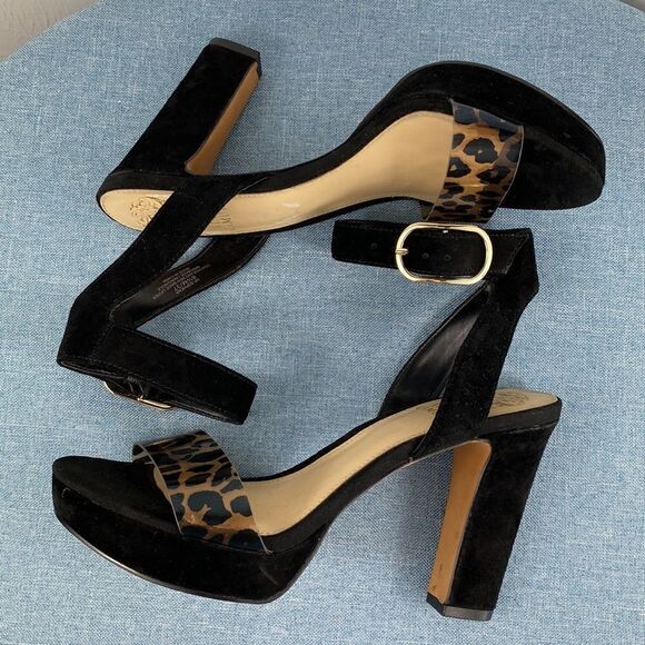 Vince Camuto Cheetah Print High Heel Sandals Size 6.5 - Picture 6 of 9